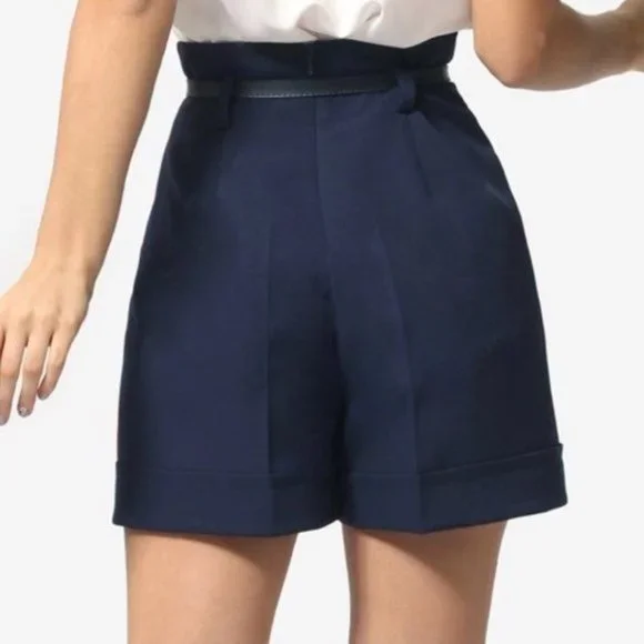 AGATA WEBERS Navy Crease Shorts 8 - Picture 14 of 14